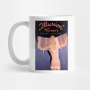 Warner Illusion Corsets - Vintage French Advertising Poster Design Mug